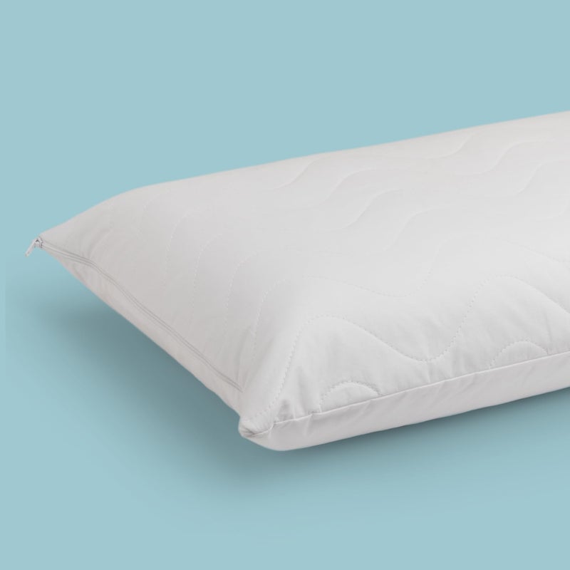 Mediflow Quilted Pillow Protector: Zippered Protection from Dust and Allergens  Adds a Layer of Luxury and Comfort - Image 2